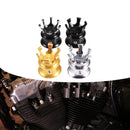 4 PCS / Set Motorcycle Modified Crown Engine Screw Decorative Cover For Harley 750 / 883 / 1200 / 72 / X48(Gold)