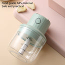 Baby Food Supplement Meat Grinder Electric Mini USB Rechargeable Mixer Small Minced Meat Garlic Masher Small (Blue)