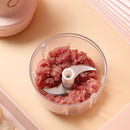 Baby Food Supplement Meat Grinder Electric Mini USB Rechargeable Mixer Small Minced Meat Garlic Masher Small (Blue)