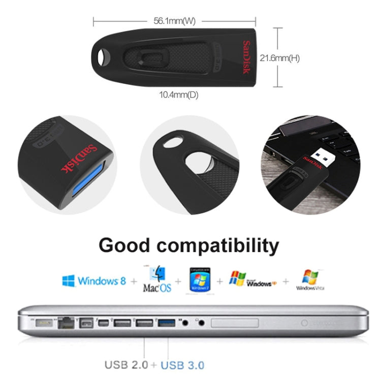 SanDisk CZ48 USB 3.0 High Speed Business Encrypted U Disk, Capacity: 128GB