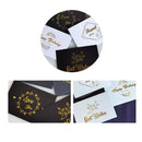 100 PCS Wedding Blessing Card Thank You Message Gift Decoration Card Bronzing Flower Greeting Card Happy Birthday ï¼ˆWhiteï¼‰