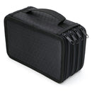 Solid Color Square Four-Layer Pencil Case Sketch Colorful Pencil Case With 72 Holes(Black)