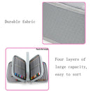 Solid Color Square Four-Layer Pencil Case Sketch Colorful Pencil Case With 72 Holes(Black)