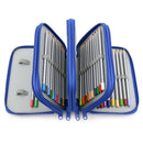 Solid Color Square Four-Layer Pencil Case Sketch Colorful Pencil Case With 72 Holes(Black)