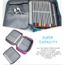 Large-Capacity Frosted Pencil Case Zipper Pencil Case(Green Geometry)