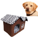 Spot Double Roof House Removable Pet Cushion Villa, Specification: 50x38x35cm(Brown)