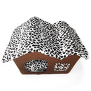 Spot Double Roof House Removable Pet Cushion Villa, Specification: 50x38x35cm(Brown)