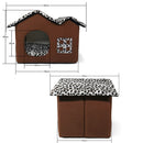 Spot Double Roof House Removable Pet Cushion Villa, Specification: 50x38x35cm(Brown)