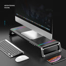 ICE COOREL T1 Monitor Increased Rack Foldable Laptop Stand With RGB Lighting & 4xUSB2.0 Expansion Interface(Moonlight White)