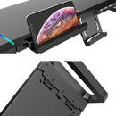 ICE COOREL T1 Monitor Increased Rack Foldable Laptop Stand With RGB Lighting & 4xUSB2.0 Expansion Interface(Obsidian Black)