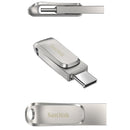 SanDisk Type-C + USB 3.1 Interface OTG High Speed Computer Phone U Disk, Colour: SDDDC4 Silver Metal Shell, Capacity: 32GB
