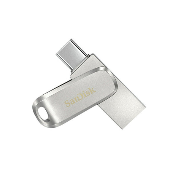 SanDisk Type-C + USB 3.1 Interface OTG High Speed Computer Phone U Disk, Colour: SDDDC4 Silver Metal Shell, Capacity: 128GB