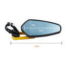 Electric Bike Motorcycle Modified Reversing Retro Rearview Handle Mirror All Aluminum Reflective Rearview Mirror(Blue)