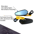 Electric Bike Motorcycle Modified Reversing Retro Rearview Handle Mirror All Aluminum Reflective Rearview Mirror(Red)