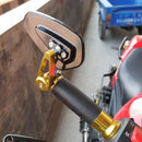 Electric Bike Motorcycle Modified Reversing Retro Rearview Handle Mirror All Aluminum Reflective Rearview Mirror(Blue)