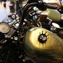 Motorcycle CNC Aluminum Alloy Crown Fuel Tank Cap Suitable For Harley 883 / XL / 1200 / 48 / 72(Bronze)