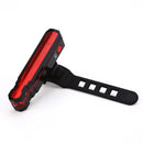 LD51 USB Rechargeable Bicycle Laser Tail Light Night Riding LED Warning Light Outdoor Riding Equipment(Red Light)