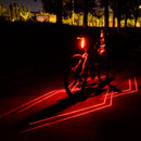 LD51 USB Rechargeable Bicycle Laser Tail Light Night Riding LED Warning Light Outdoor Riding Equipment(Red Light)