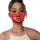 3 PCS Anti-Fog Lip Language Face Shield For The Deaf And Mute Solid Color Printing Face Shield(Red)