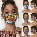 3 PCS Anti-Fog Lip Language Face Shield For The Deaf And Mute Solid Color Printing Face Shield(Red)