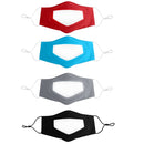 3 PCS Anti-Fog Lip Language Face Shield For The Deaf And Mute Solid Color Printing Face Shield(Red)