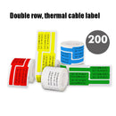 Network Cable Knife Type T-Type Double-Row Cable Thermal Paper Label Printing Paper For NIIMBOT B3(White)