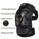 SULAITE Motorcycle Protector Rider Wind Warmth Protective Gear Riding Equipment, Colour: Black Knee Pads