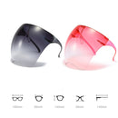 Men And Women All-Round Protection Anti-Fog Face Shield Integrated Anti-Spitting Goggles(Gradient Gray)