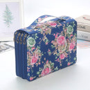 252 Holes Art Sketching Brush Colorful Lead Storage Large Capacity Portable Pencil Case(Blue )