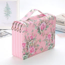 252 Holes Art Sketching Brush Colorful Lead Storage Large Capacity Portable Pencil Case(Pink)