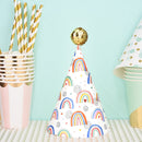 20 PCS Cute Children Bronzing Birthday Hats Cake Baking Decoration Party Hats Cute Rainbow