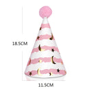 20 PCS Cute Children Bronzing Birthday Hats Cake Baking Decoration Party Hats Cute Rainbow