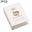 3 PCS 6 Inch 100 Sheets Photo Album 4D Interstitial Album(Quiet Time-1)