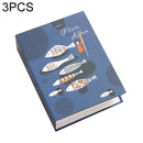 3 PCS 6 Inch 100 Sheets Photo Album 4D Interstitial Album(Fossil Fish 9201-5)