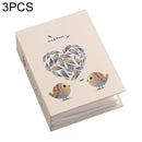 3 PCS 6 Inch 100 Sheets Photo Album 4D Interstitial Album(Lovebirds-10)