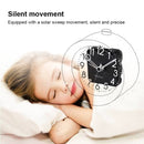 Solid Wood Silent Snooze Alarm Clock with Pointer(Square Wood Color)