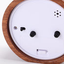 Solid Wood Silent Snooze Alarm Clock with Pointer(Square Dark)