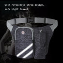 Outdoor Running Sports Nylon Waist Bag Cycling Mountaineering Water Bottle Bag(Gray)