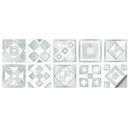 2 Sets Geometric Pattern Staircase Wall Tile Sticker Kitchen Stove Water And Oil Proof Stickers, Specification: M: 15x15cm(HT-013 Silver)