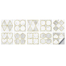 2 Sets Geometric Pattern Staircase Wall Tile Sticker Kitchen Stove Water And Oil Proof Stickers, Specification: M: 15x15cm(HT-014 Light Gold)