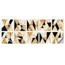 2 Sets Geometric Pattern Staircase Wall Tile Sticker Kitchen Stove Water And Oil Proof Stickers, Specification: M: 15x15cm(HT-016 Black Gold)
