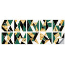 2 Sets Geometric Pattern Staircase Wall Tile Sticker Kitchen Stove Water And Oil Proof Stickers, Specification: M: 15x15cm(HT-018 Golden Green)
