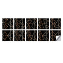 2 Sets Geometric Pattern Staircase Wall Tile Sticker Kitchen Stove Water And Oil Proof Stickers, Specification: M: 15x15cm(HT-019 Geometric Copper)