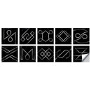 2 Sets Geometric Pattern Staircase Wall Tile Sticker Kitchen Stove Water And Oil Proof Stickers, Specification: M: 15x15cm(HT-020 Geometric Silver)