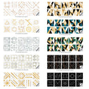 2 Sets Geometric Pattern Staircase Wall Tile Sticker Kitchen Stove Water And Oil Proof Stickers, Specification: M: 15x15cm(HT-012 Golden)