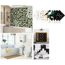 2 Sets Geometric Pattern Staircase Wall Tile Sticker Kitchen Stove Water And Oil Proof Stickers, Specification: M: 15x15cm(HT-017 Gold Blue)