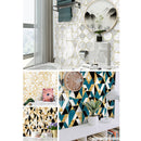 2 Sets Geometric Pattern Staircase Wall Tile Sticker Kitchen Stove Water And Oil Proof Stickers, Specification: M: 15x15cm(HT-018 Golden Green)