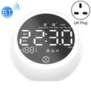 X10 Multifunctional Bluetooth Speaker LED Night Light Alarm Clock Bluetooth Speaker, Support TF Card & AUX & FM Radio, Specification: UK Plug(White)