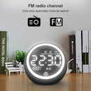 X10 Multifunctional Bluetooth Speaker LED Night Light Alarm Clock Bluetooth Speaker, Support TF Card & AUX & FM Radio, Specification: UK Plug(White)