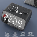 M9 Wireless Bluetooth Speaker Multifunctional Desktop Alarm Clock Support TF Card & U Disk & AUX UK Plug(White)